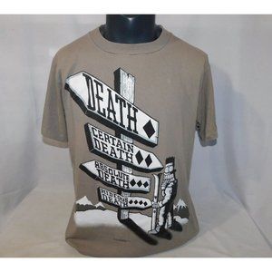 VTG 1996 CHANGES Scared Stiff Mens L Ski Death Skiing T Shirt Funny Graphic